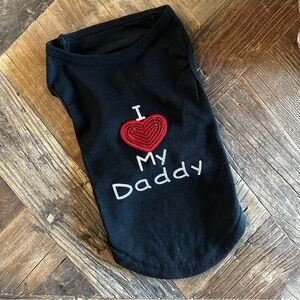 Black Dog Shirt with Red Sequined Heart